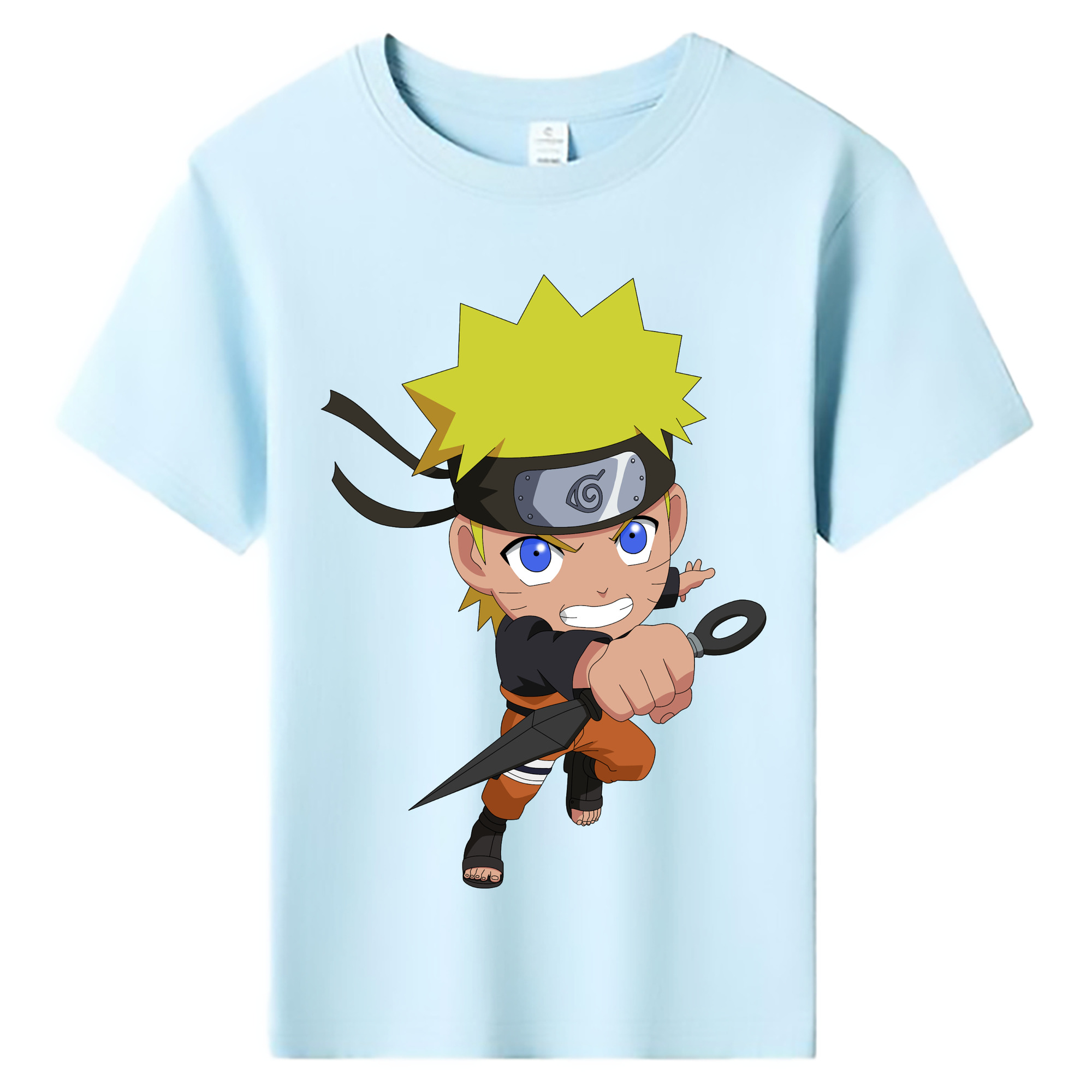 （画像用） NARUTO -ナルト- うずまき ナルト Uzumaki Naruto 綿100％キッズTシャツ（フロントプリント）